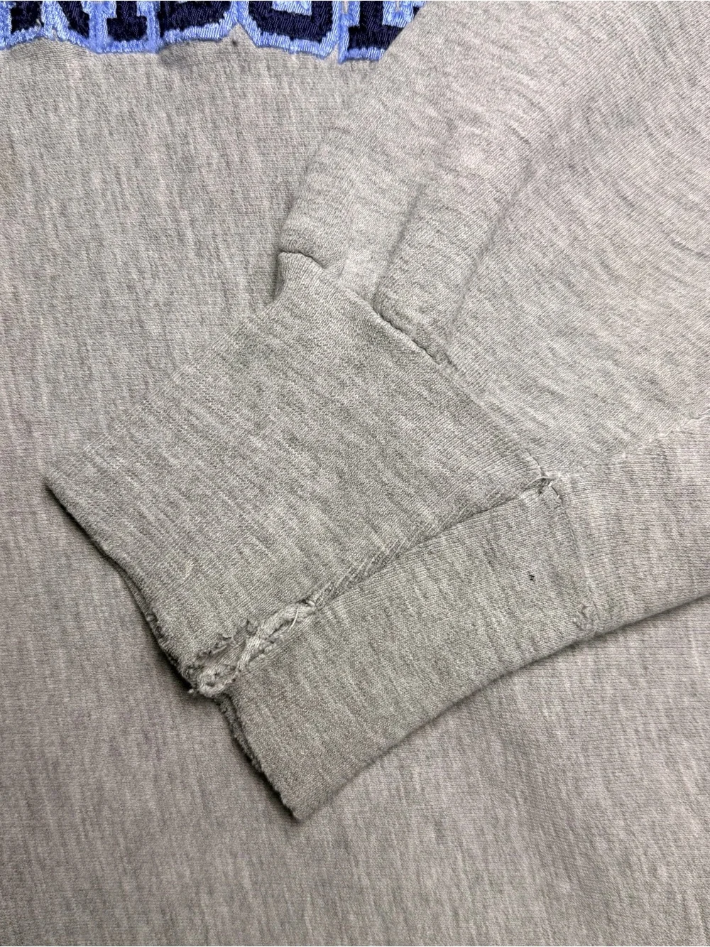 MV Sport Gray Crewneck Sweatshirt with Navy 'BRECKENRIDGE' Embroidery